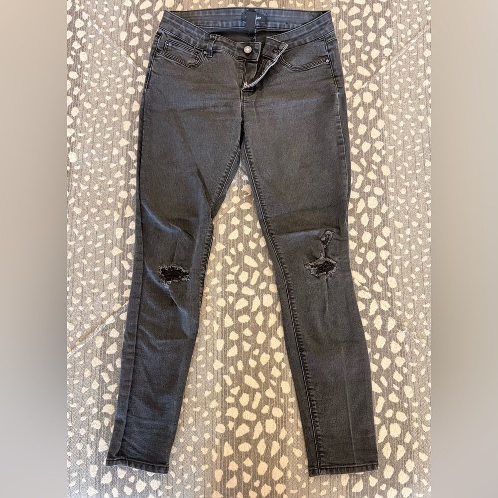 White House Black Market Charcoal Skinny Jeans
